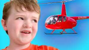 Kyler Scott goes FLYING! First Helicopter Ride with Dad at the beach! 🚁