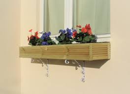 18 gallons of soil, water capacity is approximately 1.5 gallons (5.7 litres). Wooden Window Box Planter With Free 8 Brackets Herb Wall Hanging Patio Depth 20 5 Cm