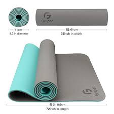 The thickness of a yoga mat is one of the key considerations for comfortability and durability. Gruper Yoga Mat Non Slip Tpe 6mm 8mm Thick Exercise Mat With Carrying Strap Yoga Mats For Beginners Women Men Workout Mats For Home Pilates And Floor Exercises Pricepulse