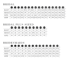 Davids Bridal Bridesmaid Dresses Size Chart