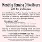 Monthly Housing Office Hours with Ann Schiffenhaus