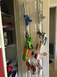 My kids have lots of nerf guns and they needed a proper place. Ideas For Nerf Gun Rack Pin On Nerf Gun Storage So I Needed To Make A Rack For Hanging All The Toys Upright So The Rainwater Can Drain Out Earlie Kraus