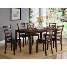 Dark Brown Traditional 7 Piece Dining Set Tahoe Dining Table Chairs 7 Piece Dining Set Dining Set