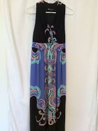 Own It Valerie Bertinelli Maxi Dress In Black Peri Multi Print Sz 12 Marshalls Maxi Dress Tie Dye Skirt Fashion