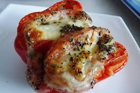 Recette De Poivron Farci Au Thon Tomate Et Mozzarella Recette Recettes De Cuisine Recette Poivron Farci Recette Poivron