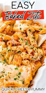 Easy Baked Ziti Ziti Recipes Easy Baked Ziti Baked Ziti Recipe