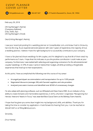 Maybe you would like to learn more about one of these? Event Planner Cover Letter Sample To Download