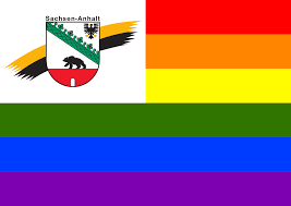 Sachsen bugle corps ceremonial trumpet banner price: Rainbow Flag Saxony Anhalt Openclipart