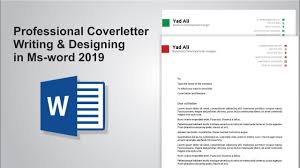 Creating Cover Letter For Resume In Ms Word 2019 Youtube