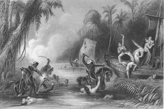 Massacre in the boats off Cawnpore