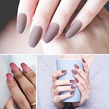 It goes so well with my coloring. Amazon Com 24 Pcs X 3 Packs Coffin Matte Press On Nails Ballerina Professional Nail Art Set Medium False Nails Diy Acrylic Fake Nails Gift For Women Rose Camel Dark Red Beauty