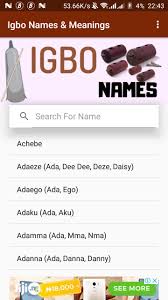 Igbo Names And Meanings Male Female Twins For Android Apk Download