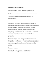 Yo amo a mi señor, a mi mujer y a mis hijos, no saldré libre; Hoponopono Caja Pdf