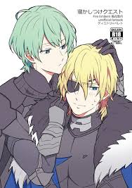 m byleth x dimitri fire emblem hero wallpaper blue lion