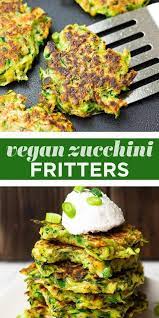 Crispy And Delicious Vegan Zucchini Fritters Are So Easy To Make If You Have An Abundance Of Vegan Zucchini Recipes Vegan Zucchini Fritters Zucchini Fritters