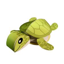 Postcard 3d Paper Model Turtle Proekty Podelok Podelki Prudy