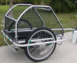 My First Bicycle Cargo Trailer Note The Zip Ties What Is The Netting Does Anyone Know Bike Trailer Bicycle Trailer Dog Bike Trailer