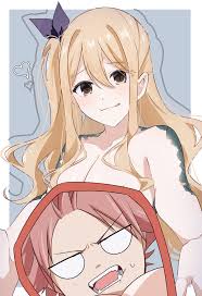 lucy heartfilia, natsu dragneel, fairy tail, 1girl, blonde hair, breasts,  cleavage, lamia, large breasts, licking lips, long hair, monster girl, nure  onna, snake girl, tongue, tongue out - Image View - |