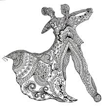 Dancing Couple Doodle Couple Dancing Zentangle Art Zentangle