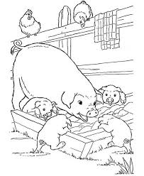 The elephant moms and baby coloring page also available in pdf file. Mother Pig And Her Babies Are Eating On Farm Animal Coloring Page Kids Play Color