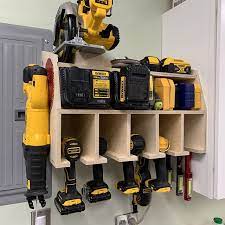 10 Slot Cnc Tool Organizer Holder Charger Cordless Drill Etsy Tool Storage Diy Tool Storage Power Tool Storage