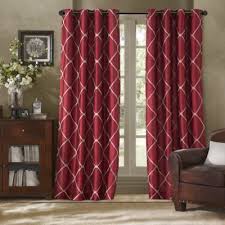 Bombay Garrison Grommet Window Curtain Panel Red Curtains Living Room Burgundy Curtains Living Room Red