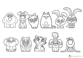 I think your kids will have fun while coloring make this pets anime coloring page the best! The Secret Life Of Pets Coloring Pages Print Them For Free