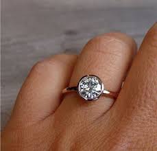 Craig S Fine Jewelry Bezel Set Engagement Ring Bezel Engagement Ring Rose Gold Engagement Ring