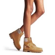 Timberland footwear is marketed towards people intending outdoor use. Wheat Nubuck Leather Boots With Crystal Collar Jc X Timberland F Jimmy Choo X Timberland Jimmy Choo