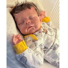 20inch Toddler Reborn Baby Doll Erica Short Brown Hair Artist Finished Doll  Gift