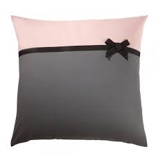 Drap housse grand bonnet (3). Taie D Oreiller Percale Coton Roman Gris Rose 3 Suisses