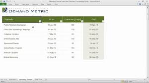 Marketing Gantt Chart Template