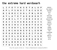 Play daily hard word search at brainzilla.com. Download Word Search On The Extreme Hard Wordsearh