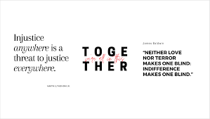 Die beliebtesten sprüche und zitate von martin luther king: Zitate Martin Luther King Jr James Baldwin We Re All In This Together Enannt Hahnemuhle Blog