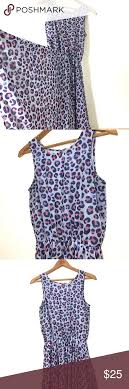 H M Sleeveless Blue Leopard Print Dress In 2020 Leopard Print Dress Print Dress Leopard Print