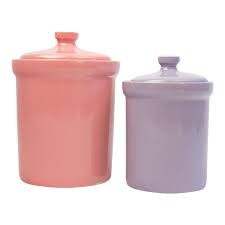 5 out of 5 stars. 1970s Pink And Purple Ceramic Storage Canisters A Pair Chairish