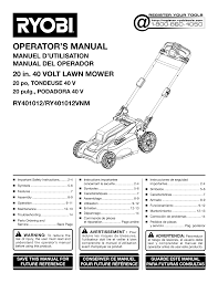 Every 40v max tool works off the same rechargeable, interchangeable battery platform, so you can pop in a new one and keep going as long as it takes. Ryobi Ry401120 Y Owner S Manual Manualzz