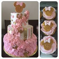 Get the best deal for minnie mouse baby shower party tableware & serveware from the largest online selection at ebay.com. Pink And Gold Minnie Mouse Baby Shower Cake And Matching Cupcakes Buttercream With Fondant Dec Minnie Mouse Baby Shower Mini Mouse Baby Shower Minnie Birthday