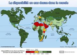 Carte De L Inegale Disponibilite En Eau Douce Par Etat Dans Le Monde 2008 Source C Histgeographie Com D Apres Fa Eaux Douces Ocean Atlantique Ocean Indien