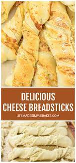 Homemade Cheese Breadsticks Life Made Simple Recipe Easy Cooking Recipes Breadsticks Cheese Bread Sticks