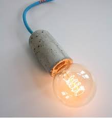 Concrete Light Bulb Concrete Light Concrete Lamp Concrete Pendant Light