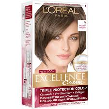 There's a product for every hair colour need in the l. L Oreal Paris Excellence Creme Permanent Hair Color 5 Medium Brown Shop Hair Color At H E B