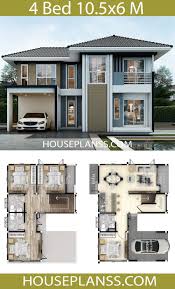 House Plans Idea 10 5x6 With 4 Bedrooms House Plans Sam House Plan Gallery House Construction Plan Bungalow House Design