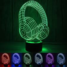 2020 Headphone 3d Light Changing Night Light Touch Lampe 3d Acrylic Led Lamp Deco Lava Lamp Living Colors Led Table Lamp From Lyjled 9 56 Dhgate Com