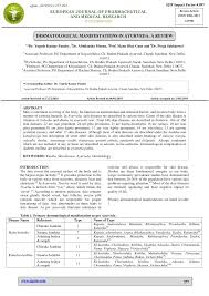 Tulsi ke 15 patte lijiye aur paani mein pees kar subh face par lgaye. Pdf Dermatological Manifestations In Ayurveda A Review