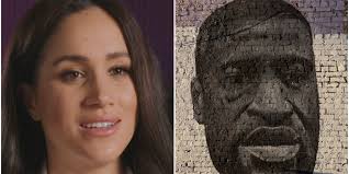 Share the best gifs now >>>. Charlie Hebdo Slammed For Portraying Meghan Markle As George Floyd