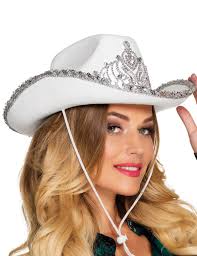 Découvrez notre gamme de chapeaux tendance pour l'été et l'hiver. Chapeau Princesse Cowboy Blanc Femme Deguisements Cadeaux Pas Chers Boutique Arlequin Suisse