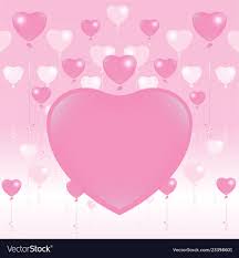 Valentines Day Card Light Pink And Pink Balloons Vector Image