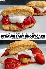 Low calorie strawberry chiffon dessert. Healthy Strawberry Shortcake With High Protein Whipped Cream