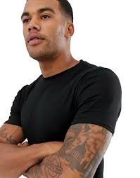 Mens Custom Black T Shirts Short Sleeve Tall Tee Extra Long Slim Fit O-Neck  Wholesale T Shirts